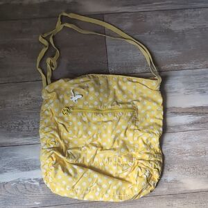 American Eagle Outfitters Yellow and White Polka Dot Crossbody Bag